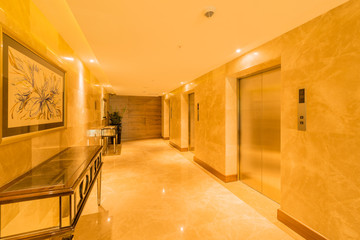 Hotel lobby with modern design