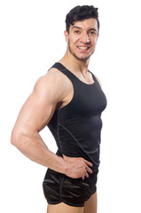 Fototapeta premium Muscular man isolated on the white background