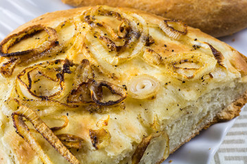 Onion focaccia bread.