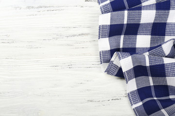 Napkin on wooden background