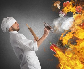 Kitchen in flames