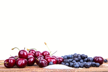 bluberry  cherry and sugar