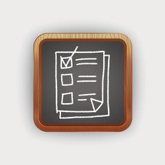 paper checking list doodle drawing