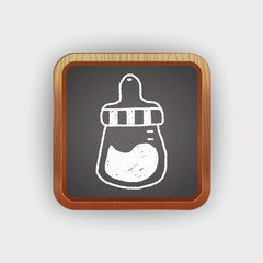 feeding bottle doodle drawing
