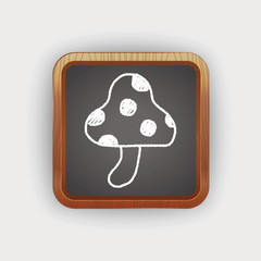 mushroom doodle drawing