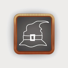 witch's hat doodle drawing