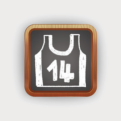 Sports vest doodle drawing