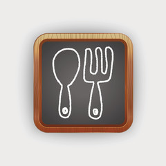 tableware doodle drawing