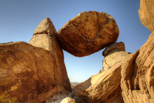 Balanced Rock Big Bend National Park at the Grapevine Hills Trail. Image is made using High Dynamic Range Techniques.