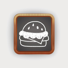 hamburger doodle drawing