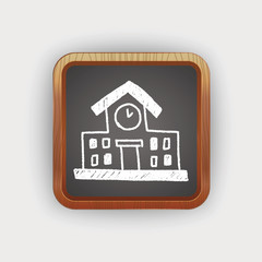 school doodle drawing