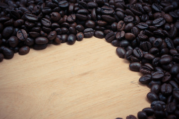 Coffee Beans with filter effect retro vintage style