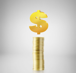 Coins graph stock market