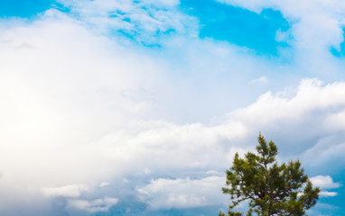 Blue sky with white clouds