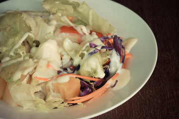 salad with filter effect retro vintage style