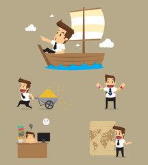 Set,Businessman Character