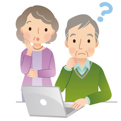 高齢者夫婦　パソコン操作　疑問