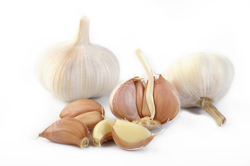 Garlic isolated on white background