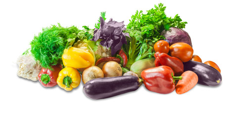 Various vegetables and herbs
