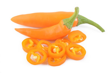 hot yellow peppers slices