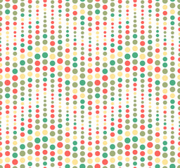 Seamless pattern on white background. Has the shape of a wave. Consists of geometric elements in color. Useful as design element for texture, pattern and artistic compositions.