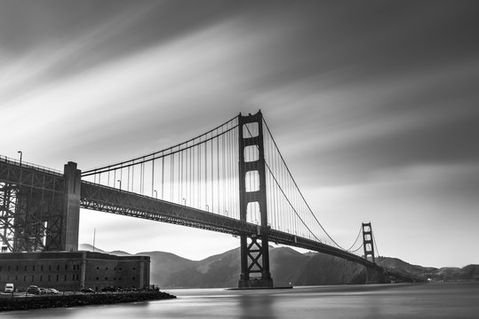 Fototapeta Golden Gate Bridge Black and White