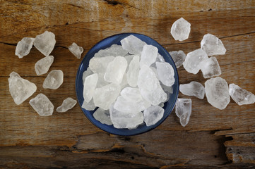 rock sugar in bowl