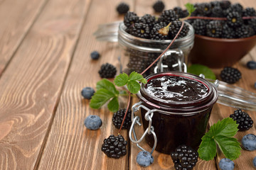 Fototapeta na wymiar Natural berry jam