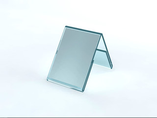 Acrylic card holder for events isolated transparent object