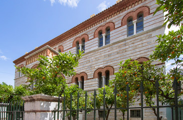 Building in central street of Athens, Greece