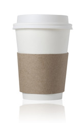 Take-out coffee cup Isolated on a white