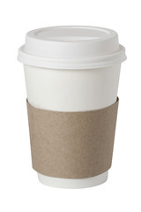 Take-out coffee cup Isolated on a white
