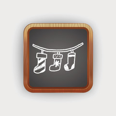 Christmas socks doodle