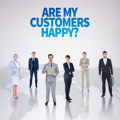 Composite image of business team