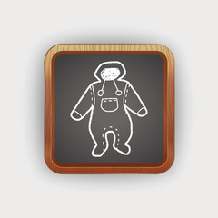 Obraz premium baby clothes doodle