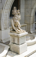 Obraz premium Statue of a chimera, gargoyle. 