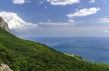 Panorama of Foros. Foros Church. View from the top.Crimea
