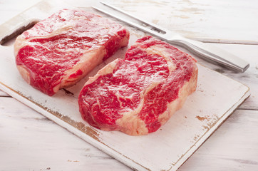Raw fresh Ribeye Steak