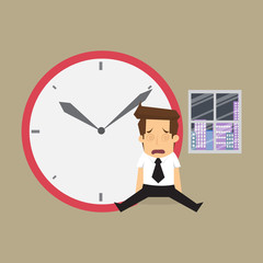 businessman working overtime too