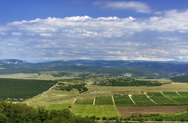 Beautiful landscape near Mount Sapun. Sevastopol, Crimea, Russia
