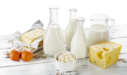 Crédence de cuisine en verre imprimé Produits laitiers Produits laitiers frais