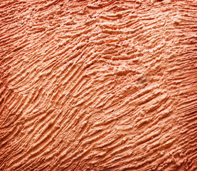 Red rough plaster walls