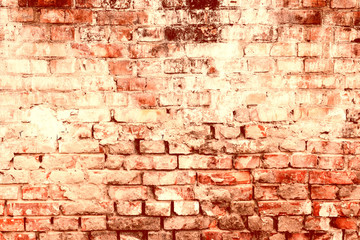 Texture. Brick. Wall. A background with attritions and cracks