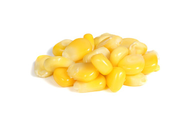Ripe corn isolated on white background
