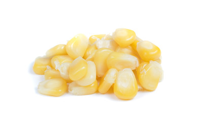 Ripe corn isolated on white background