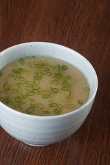 japanese cuisine. miso on the background