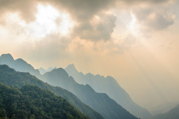 Fansipan mountain in north Vietnam