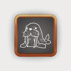 walrus doodle