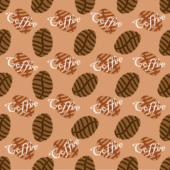 seamless pattern with coffee beans