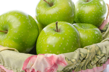 Fresh green apples